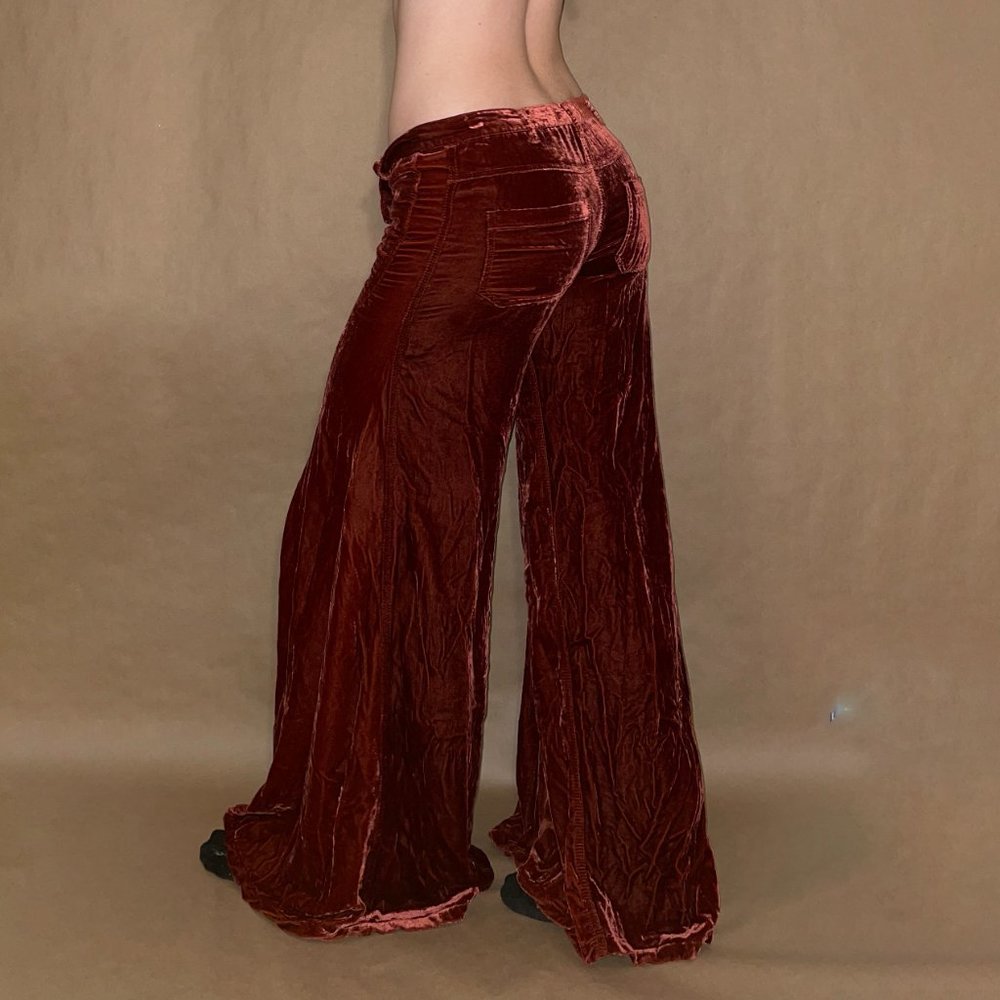 Free People velour flared pants